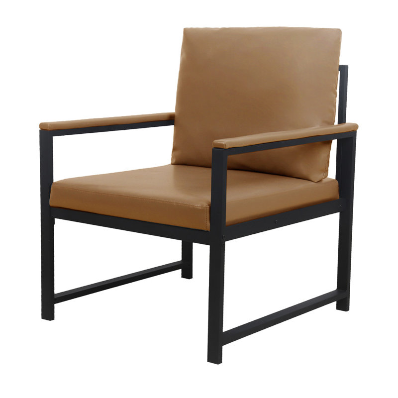 Accent Chair Camel Camel Faux Leather